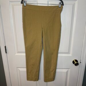 Talbots Tan Chatham Ankle Pant Size 8P Cropped Cut with Stretch GUC